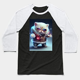 Cute Space Cat - Anime Art design Baseball T-Shirt